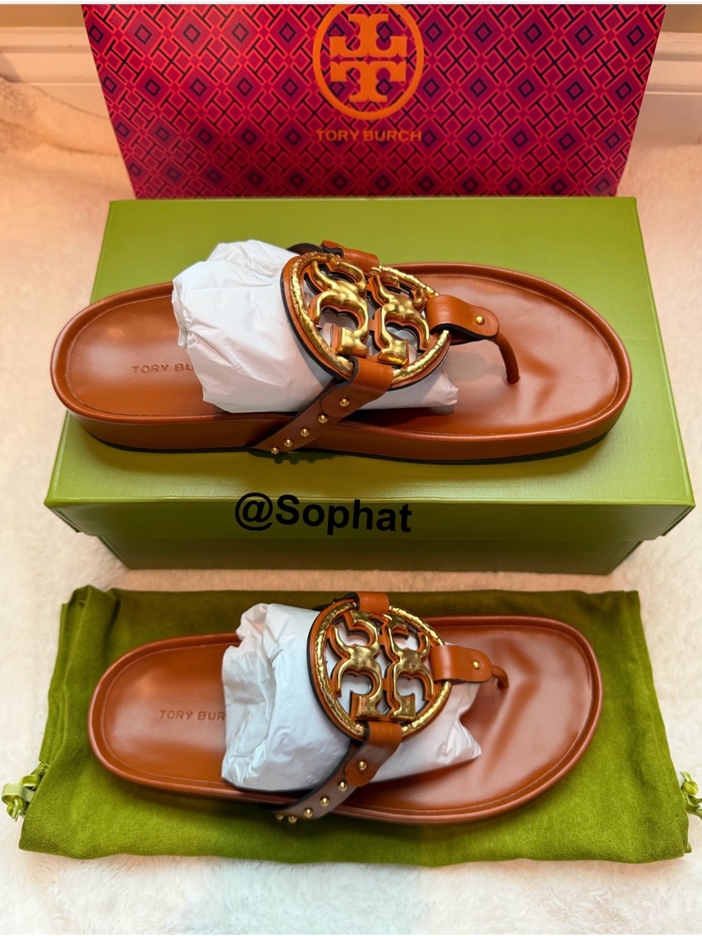 Tory Burch Miller Cloud Vintage Plaque Sandals